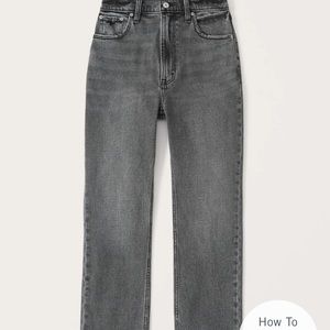 Abercrombie Ultra high rise straight ankle jeans size 26L